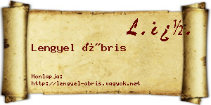 Lengyel Ábris névjegykártya