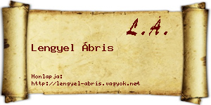 Lengyel Ábris névjegykártya